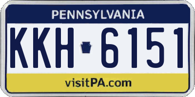 PA license plate KKH6151