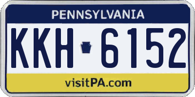 PA license plate KKH6152