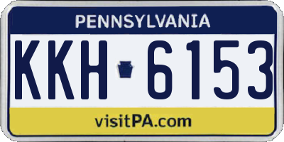 PA license plate KKH6153
