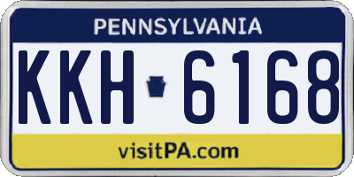 PA license plate KKH6168