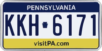 PA license plate KKH6171