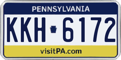 PA license plate KKH6172