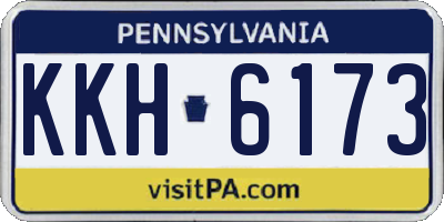 PA license plate KKH6173