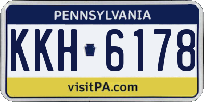 PA license plate KKH6178