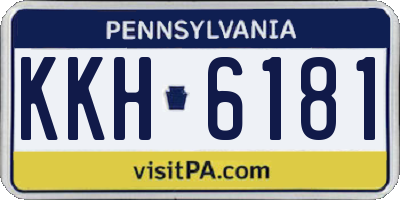 PA license plate KKH6181
