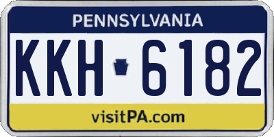 PA license plate KKH6182