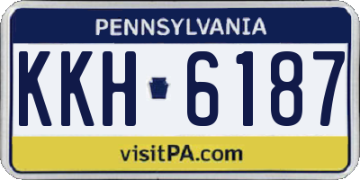 PA license plate KKH6187