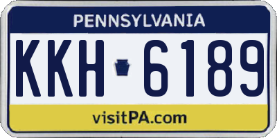 PA license plate KKH6189