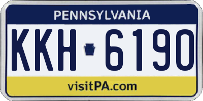 PA license plate KKH6190