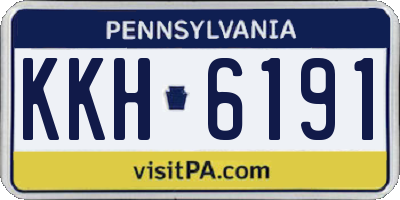 PA license plate KKH6191