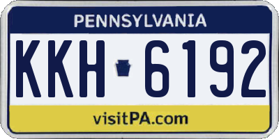 PA license plate KKH6192