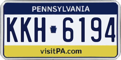 PA license plate KKH6194