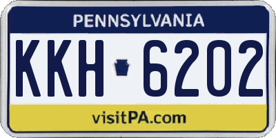 PA license plate KKH6202