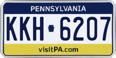 PA license plate KKH6207