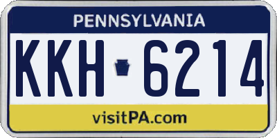 PA license plate KKH6214