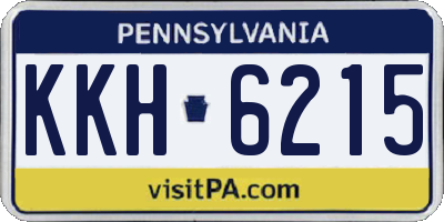 PA license plate KKH6215