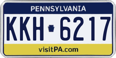 PA license plate KKH6217
