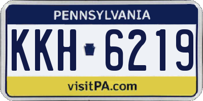 PA license plate KKH6219