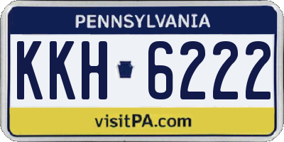 PA license plate KKH6222
