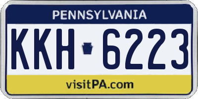 PA license plate KKH6223