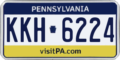 PA license plate KKH6224