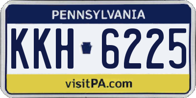 PA license plate KKH6225