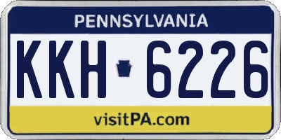 PA license plate KKH6226