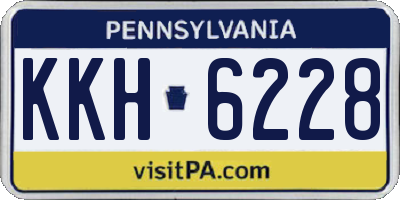PA license plate KKH6228