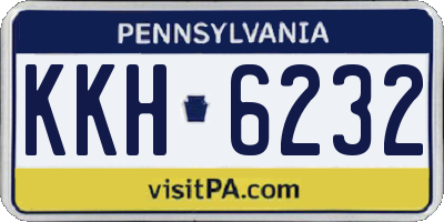PA license plate KKH6232