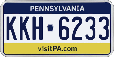 PA license plate KKH6233