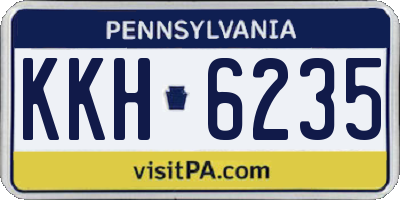 PA license plate KKH6235