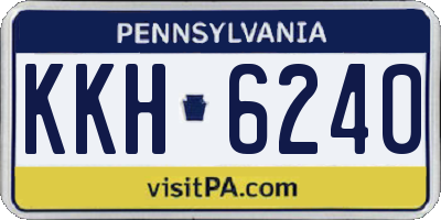 PA license plate KKH6240