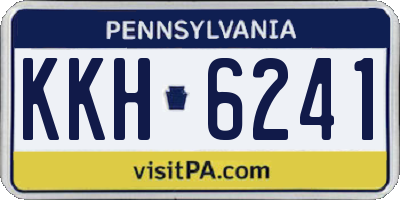 PA license plate KKH6241