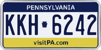 PA license plate KKH6242