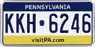 PA license plate KKH6246