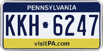 PA license plate KKH6247
