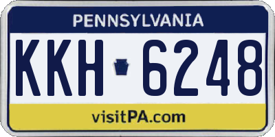 PA license plate KKH6248