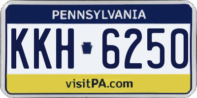 PA license plate KKH6250
