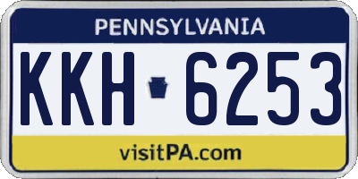 PA license plate KKH6253