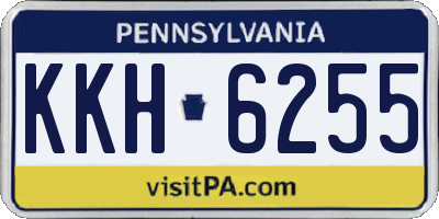 PA license plate KKH6255