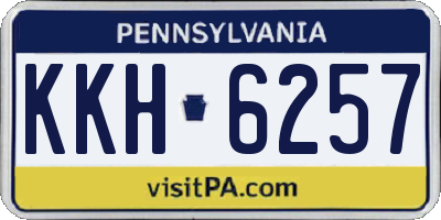 PA license plate KKH6257