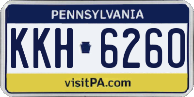 PA license plate KKH6260