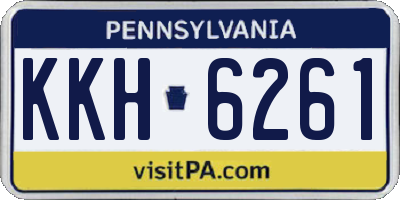 PA license plate KKH6261