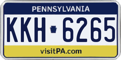 PA license plate KKH6265