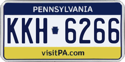 PA license plate KKH6266