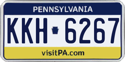 PA license plate KKH6267