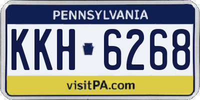 PA license plate KKH6268