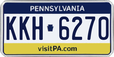 PA license plate KKH6270
