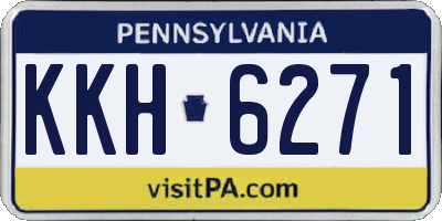 PA license plate KKH6271