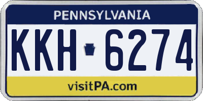 PA license plate KKH6274